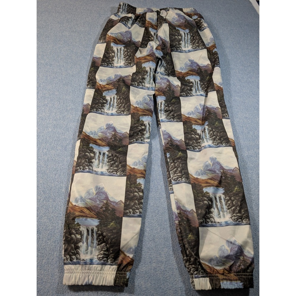 Adidas Primegreen Waterfall Mountain Print Track Pants Mens Small Joggers Blue - Picture 5 of 10